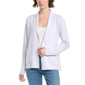 Forte Cashmere Womens Cashmere-Blend Blazer, Purple